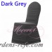 Color gris oscuro rizado silla cubre universal lycra silla cubierta spandex plisado cubierta silla ruched decoración de la boda en venta ali-65651817